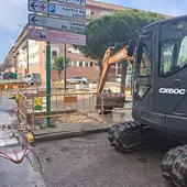 Obras en un vial del Río San Pedro Obras en un vial del Río San Pedro