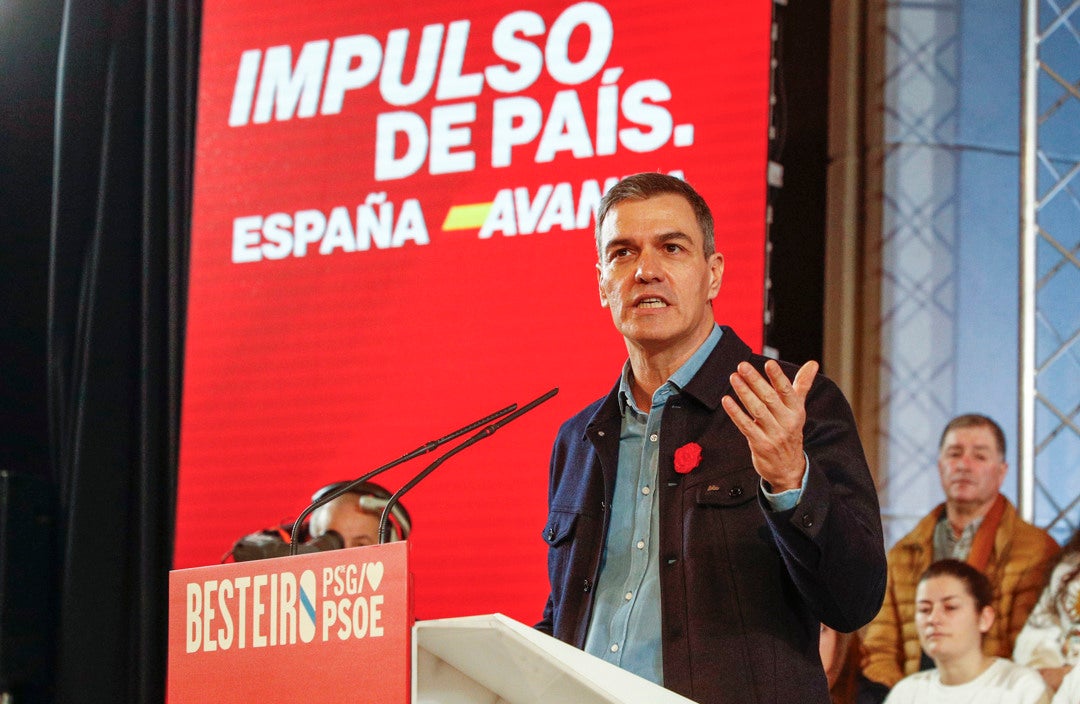 Sánchez critica los "insultos de una oposición faltona" y dice que si el PSOE llega a la Xunta, "Galicia no rueda, vuela" Sánchez critica los "insultos de una oposición faltona" y dice que si el PSOE llega a la Xunta, "Galicia no rueda, vuela"