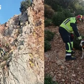 Rescate de un perro por bomberos de Almadén Rescate de un perro por bomberos de Almadén