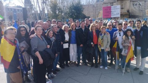 Una parte de la delegación del PP de Ciudad Real en Madrid