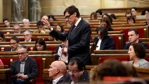 Salvador Illa, en el Parlament de Cataluña Salvador Illa, en el Parlament de Cataluña