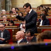 Salvador Illa, en el Parlament de Cataluña