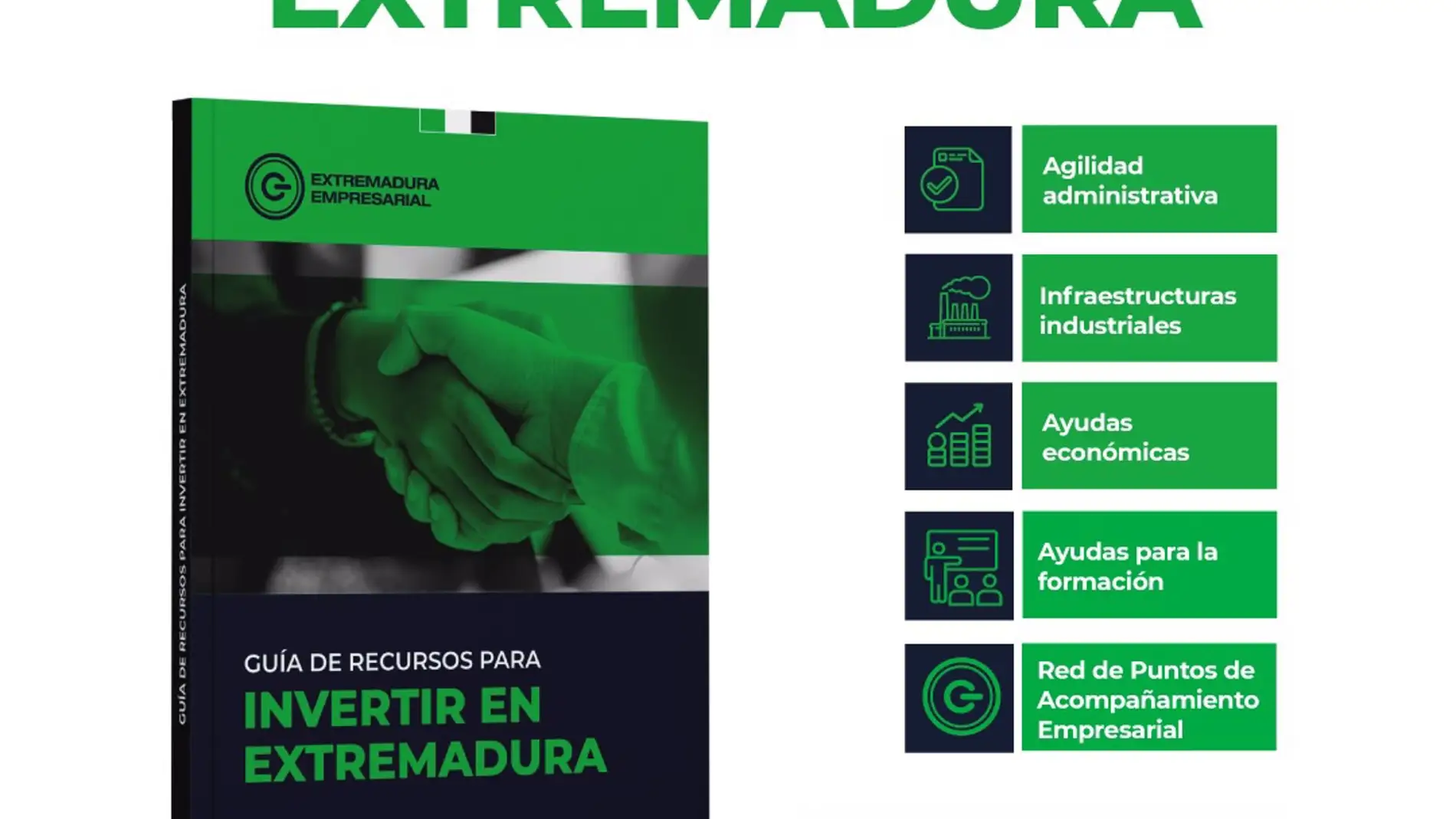 La Junta lanza una guía que recopila los recursos para la inversión en Extremadura