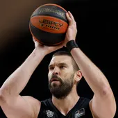 Marc Gasol durante un partido con el Bàsquet Girona Marc Gasol durante un partido con el Bàsquet Girona