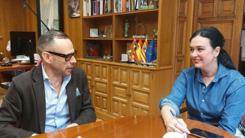 Reuni&oacute;n entre la alcaldesa Lorena Orduna y el director general de Cultura, Pedro Olloqui.