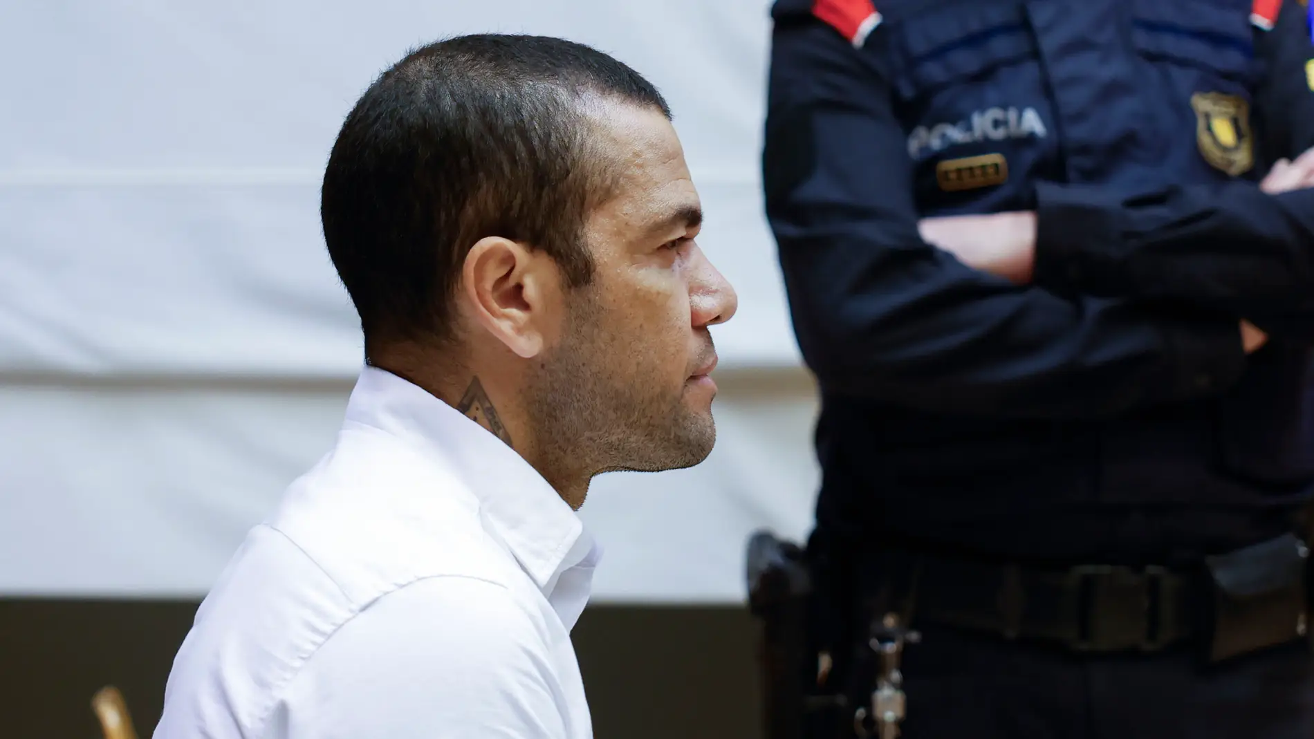 Dani Alves, durante la primera jornada del juicio por violación