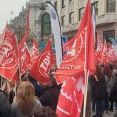 Los sindicatos de la banca se manifiestan en Madrid para reclamar subidas salariales justas