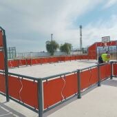 Instalación de la pista multideporte