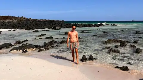 Galo Pablos en las playas de Lanzarote Galo Pablos en las playas de Lanzarote