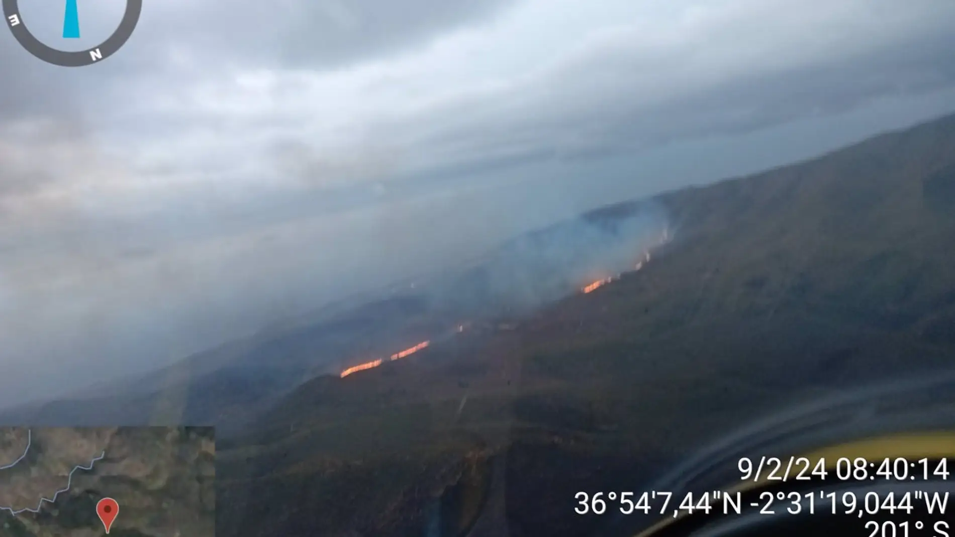Incendio forestal en Enix (Almería)