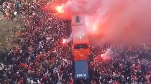 Llegada del Sporting Llegada del Sporting