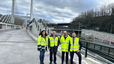 Iñaki Arriola y Denis Itxaso en el Viaducto de Hernani 