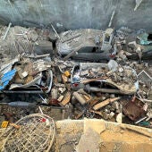 Imagen de archivo de los daños causados tras un reciente bombardeo de aviones israelíes en Jan Yunis, en el sur de la Franja de Gaza