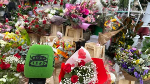 Puestos de flores en M&aacute;laga en San Valent&iacute;n 