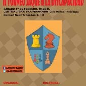 Este sábado Badajoz acogerá la segunda edición del Torneo 'Jaque a la discapacidad' de Ajedrez