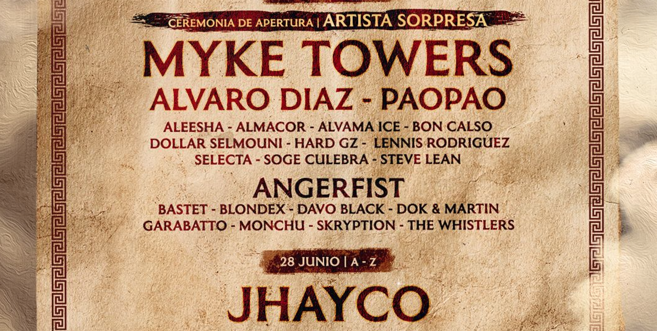 Myke Towers, Jhayco, Bryant Myers en el festival Holika de Calahorra Myke Towers, Jhayco, Bryant Myers en el festival Holika de Calahorra