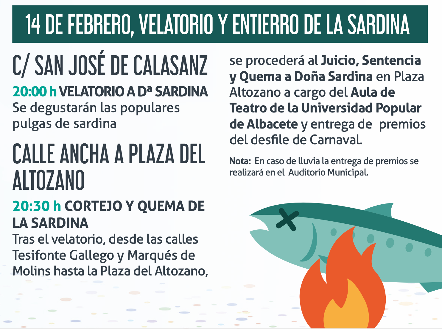 Actividades en la capital por el Entierro de la Sardina Actividades en la capital por el Entierro de la Sardina