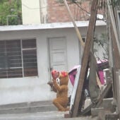 Un agente de la Policía de Perú se disfraza de oso por San Valentín para detener a una delincuente