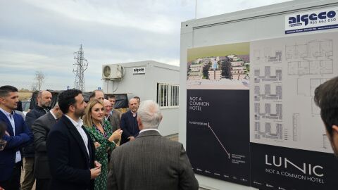 Acto de puesta de la primera piedra del primer hotel relacionado con la gigafactoría de Volkswagen en Sagunto