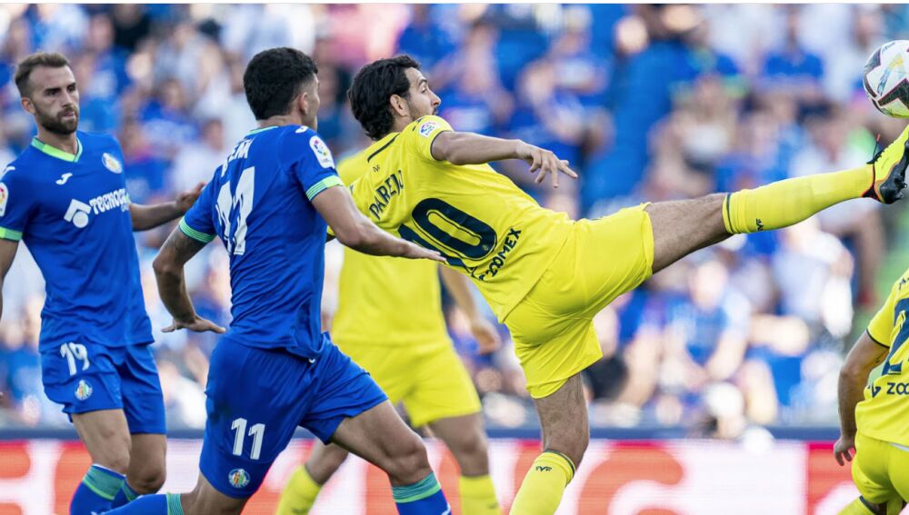 Parejo en acción contra el Getafe