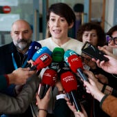 La candidata del BNG a la Presidencia de la Xunta, Ana Pontón, declara ante medios de comunicación