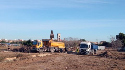 Obras del párking disuasorio de Albal