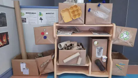 Reciclaje en colegio de Gopegi Reciclaje en colegio de Gopegi
