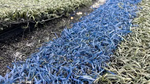 Detalles del campo de fútbol en imágenes distribuidas por el grupo socialista Detalles del campo de fútbol en imágenes distribuidas por el grupo socialista