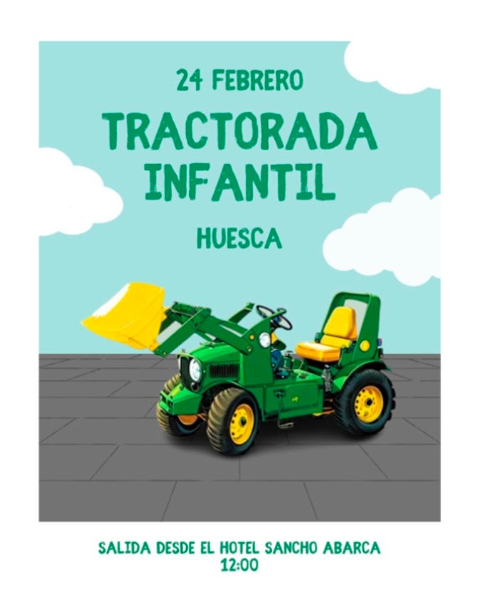 Tractorada infantil en Huesca en apoyo al sector primario Tractorada infantil en Huesca en apoyo al sector primario