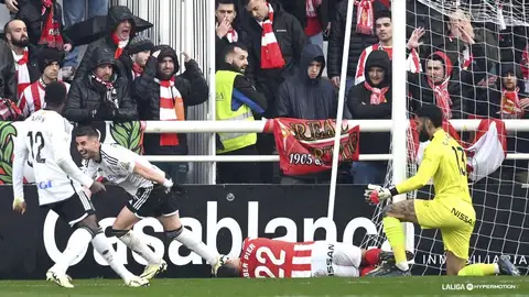 Imagen del gol del Burgos Imagen del gol del Burgos