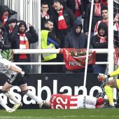 Imagen del gol del Burgos