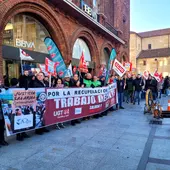 Protestas de los trabajadores de la banca en León Protestas de los trabajadores de la banca en León