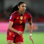 Salma Paralluelo durante las semifinales de la Uefa Nations League 2024 ante Países Bajos Salma Paralluelo durante las semifinales de la Uefa Nations League 2024 ante Países Bajos