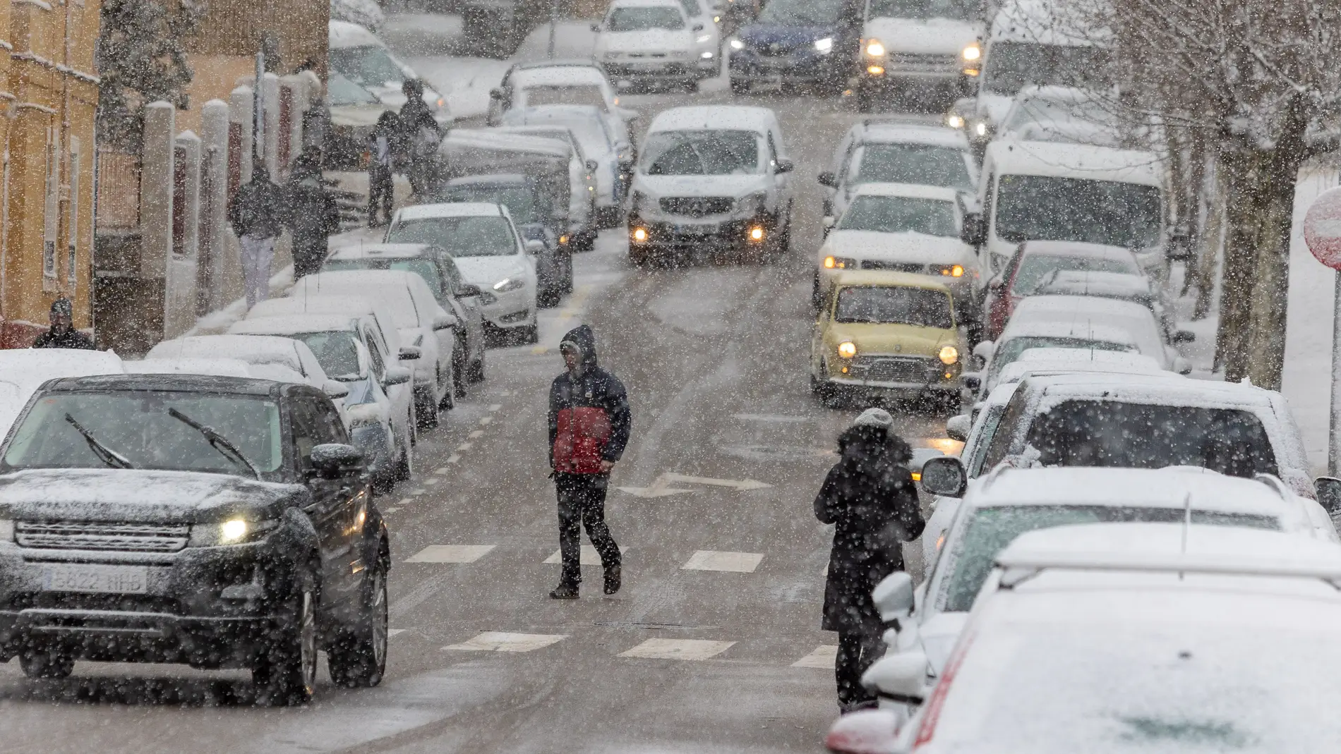 Las calles nevadas de Soria en enero de 2024 