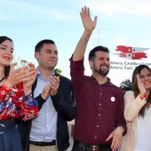 Andrea Fernández, Javier Alfonso Cendón, Luis Tudanca y Nuria Rubio en un acto de campaña Andrea Fernández, Javier Alfonso Cendón, Luis Tudanca y Nuria Rubio en un acto de campaña