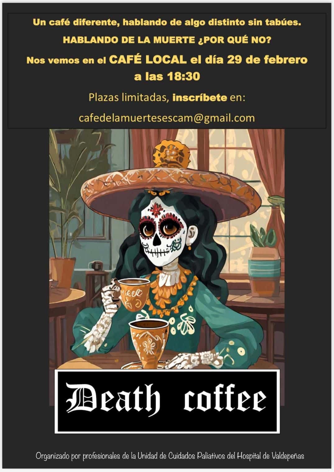 La equipo de Cuidados Paliativos de los hospitales de Manzanares y Valdepeñas organiza un "café de la muerte" La equipo de Cuidados Paliativos de los hospitales de Manzanares y Valdepeñas organiza un "café de la muerte"