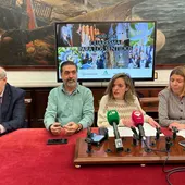 José Manuel Verdulla y Maite González en rueda de prensa José Manuel Verdulla y Maite González en rueda de prensa