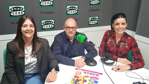 María Parrilla (ACESTeruel), Rodolfo Pangua (Centro Comercial Abierto) y Belén Plumed (ASEMPAZ) en Onda Cero FERIA STOCKS