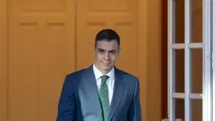 Imagen del presidente del Gobierno, Pedro Sánchez, en el Palacio de la Moncloa
