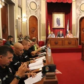 Una de las Juntas de Seguridad Local celebradas en el Salón de Plenos del Ayuntamiento Una de las Juntas de Seguridad Local celebradas en el Salón de Plenos del Ayuntamiento