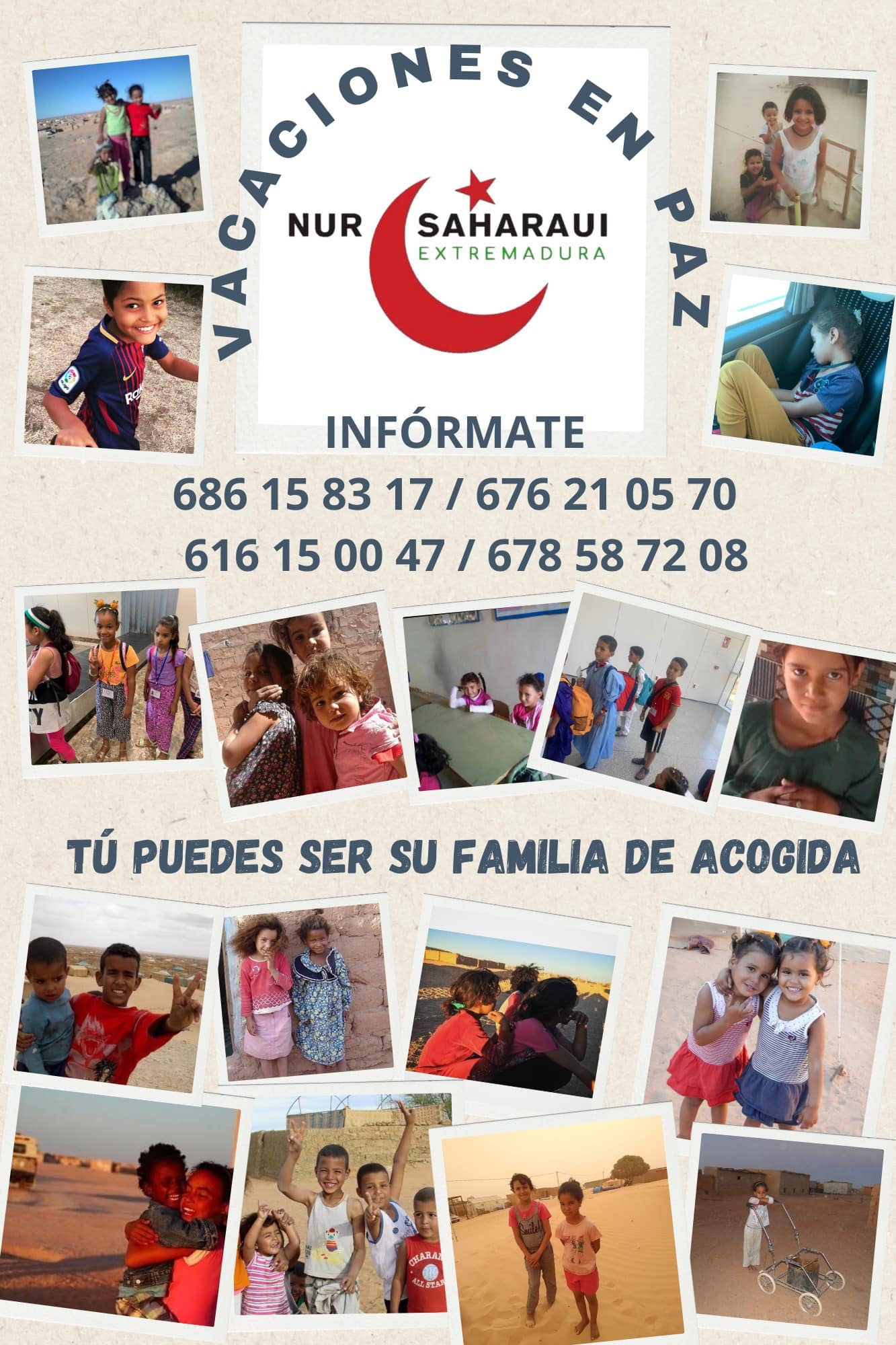 NUR Saharaui Extremadanima a las familias a participar en el programa "Vacaciones en Paz" NUR Saharaui Extremadanima a las familias a participar en el programa "Vacaciones en Paz"