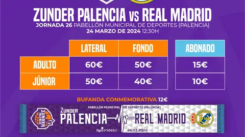 Zunder Palencia declara "Día del Club" su encuentro frente al Real Madrid .