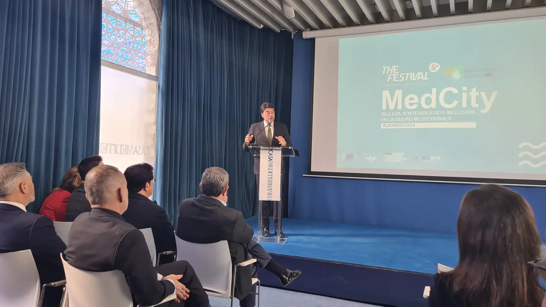 El alcalde de Alicante en la presentación del MedCity en Casa Mediterráneo