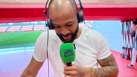 Marcao, durante la entrevista en Más de Uno Sevilla. Marcao, durante la entrevista en Más de Uno Sevilla.