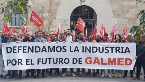 Imagen Archivo / Protesta contra el cierre de Galmed en las puertas de la Generalitat 07.03.2024 