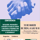 Conferencia "Detención, prevención y atención en casos de abuso y maltrato a personas con discapacidad intelectual y del desarrollo"
