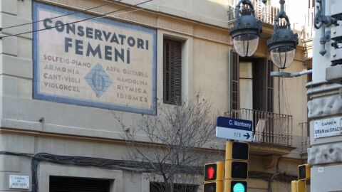 Anuncio del conservatorio femenino de Barcelona