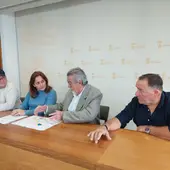 Instantes de la rueda de prensa celebrada en el Ayuntamiento de Chiclana Instantes de la rueda de prensa celebrada en el Ayuntamiento de Chiclana