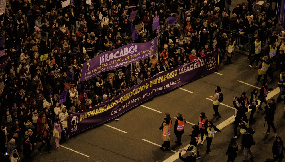 Imagen aérea de la manifestación del 8M