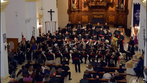 La Agrupación Stmo. Cristo Rey, en su actuación este sábado en San Roque La Agrupación Stmo. Cristo Rey, en su actuación este sábado en San Roque